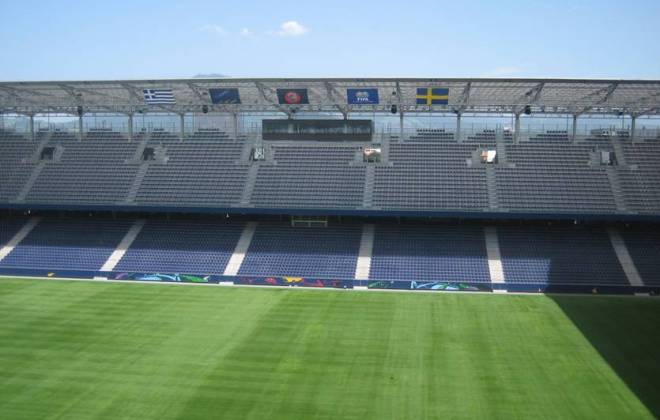 Tribunes voetbalstadion in Salzburg 1