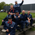 Team Las-Pers in nieuwe bedrijfskleding